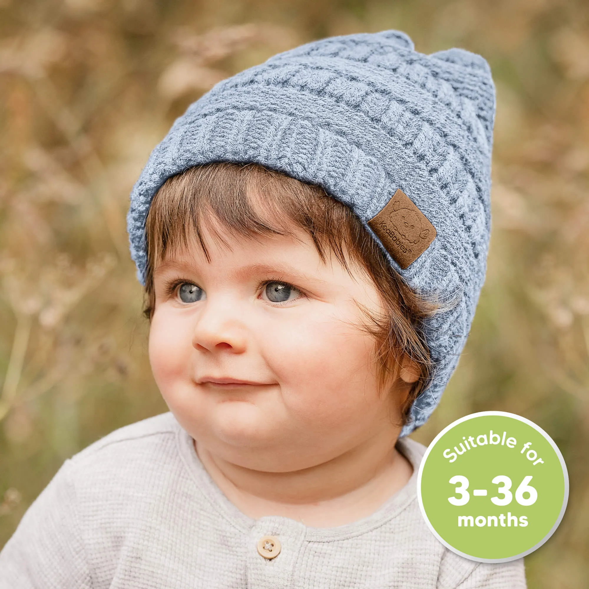 3-Pack Warmzy Baby Beanies (Cobalt, M)