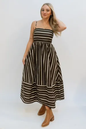 Alexis Brown Stripe Maxi Dress