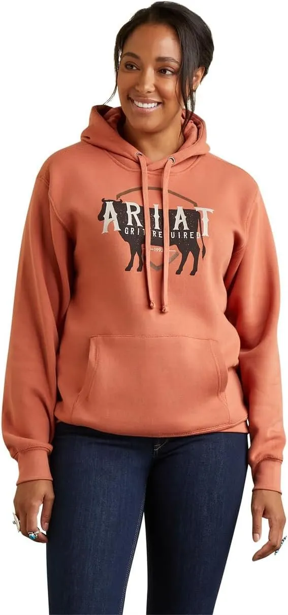 Ariat Women's Real Branded Logo Hoodie, Aragon