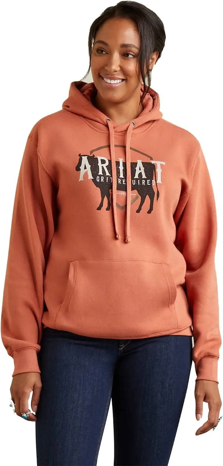 Ariat Women's Real Branded Logo Hoodie, Aragon