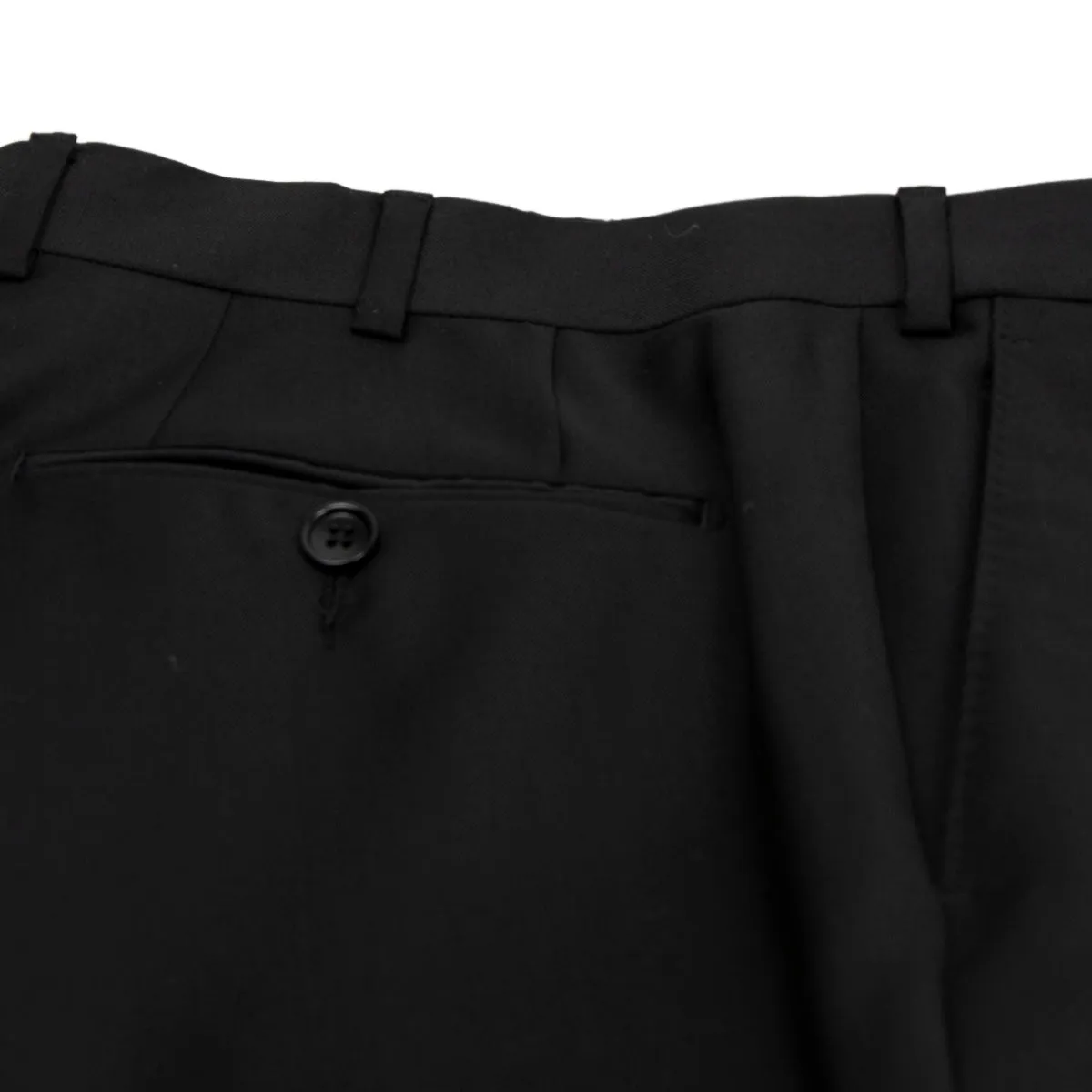 Black Signature Super 110's Wool Regular Fit Trousers