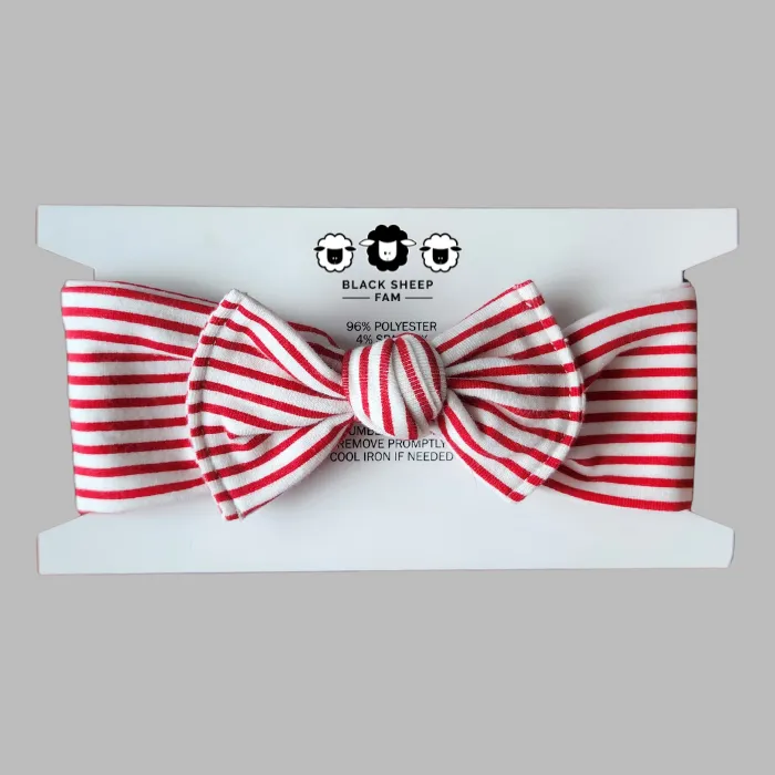 Bow Headband - Cozy Stripe