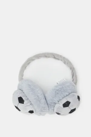 Boys Grey Embellished Earmuff