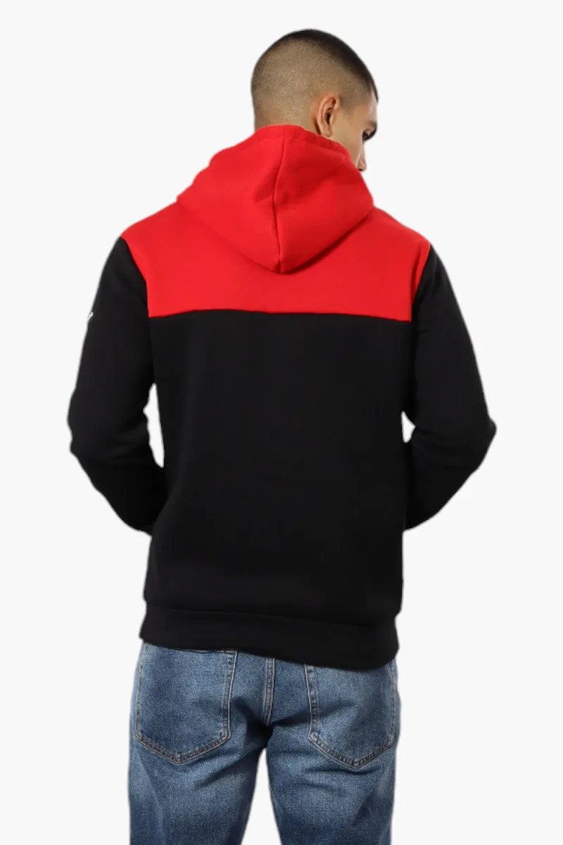 Canada Weather Gear Colour Block Embroidered Logo Hoodie - Red