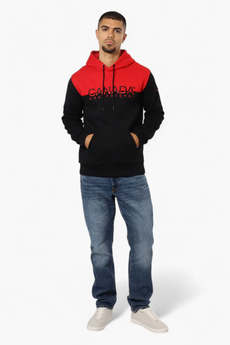 Canada Weather Gear Colour Block Embroidered Logo Hoodie - Red