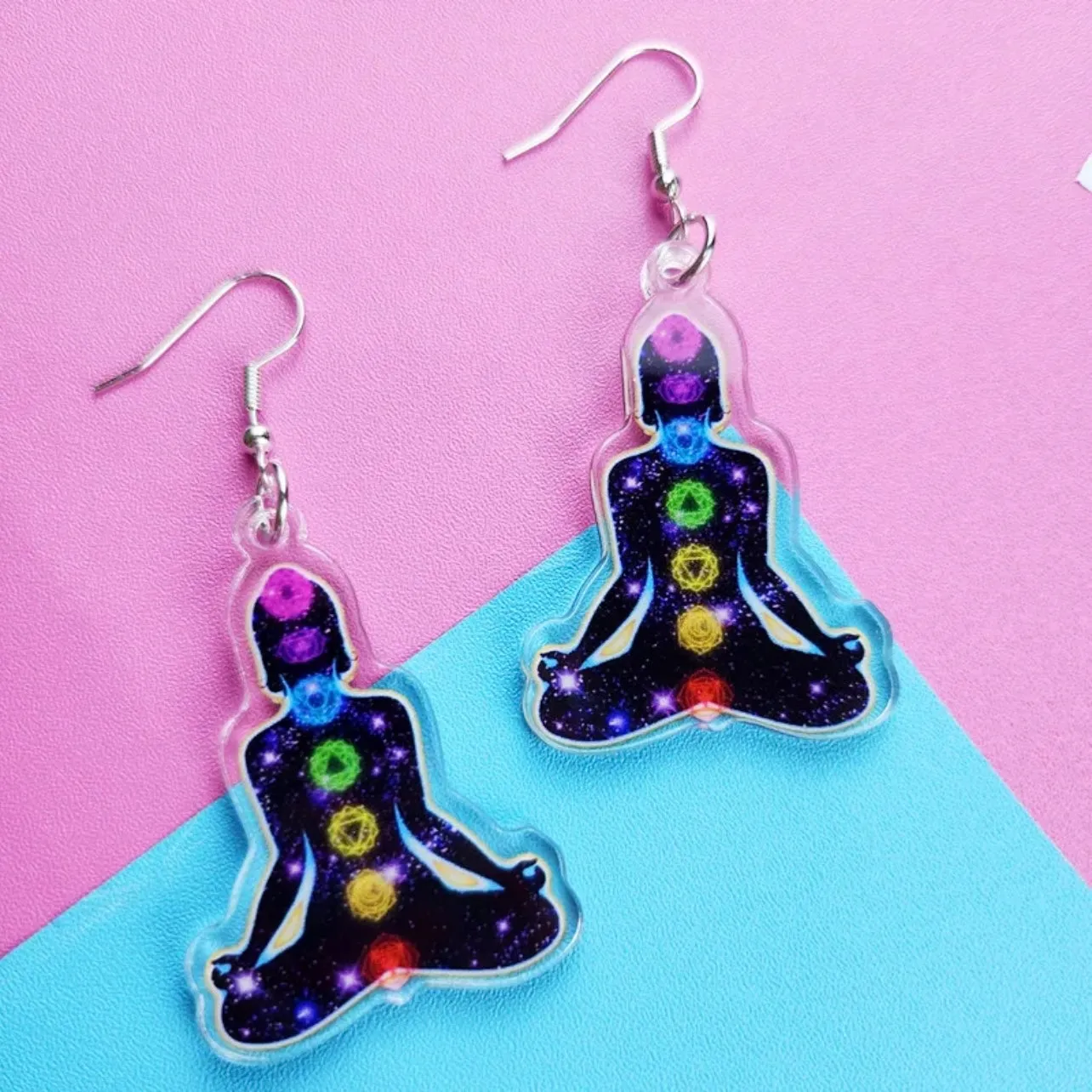 Chakra Earrings - Yoga Earrings, Chakra Accessories, Handmade Earrings, Yoga Accessories, Reiki Healer