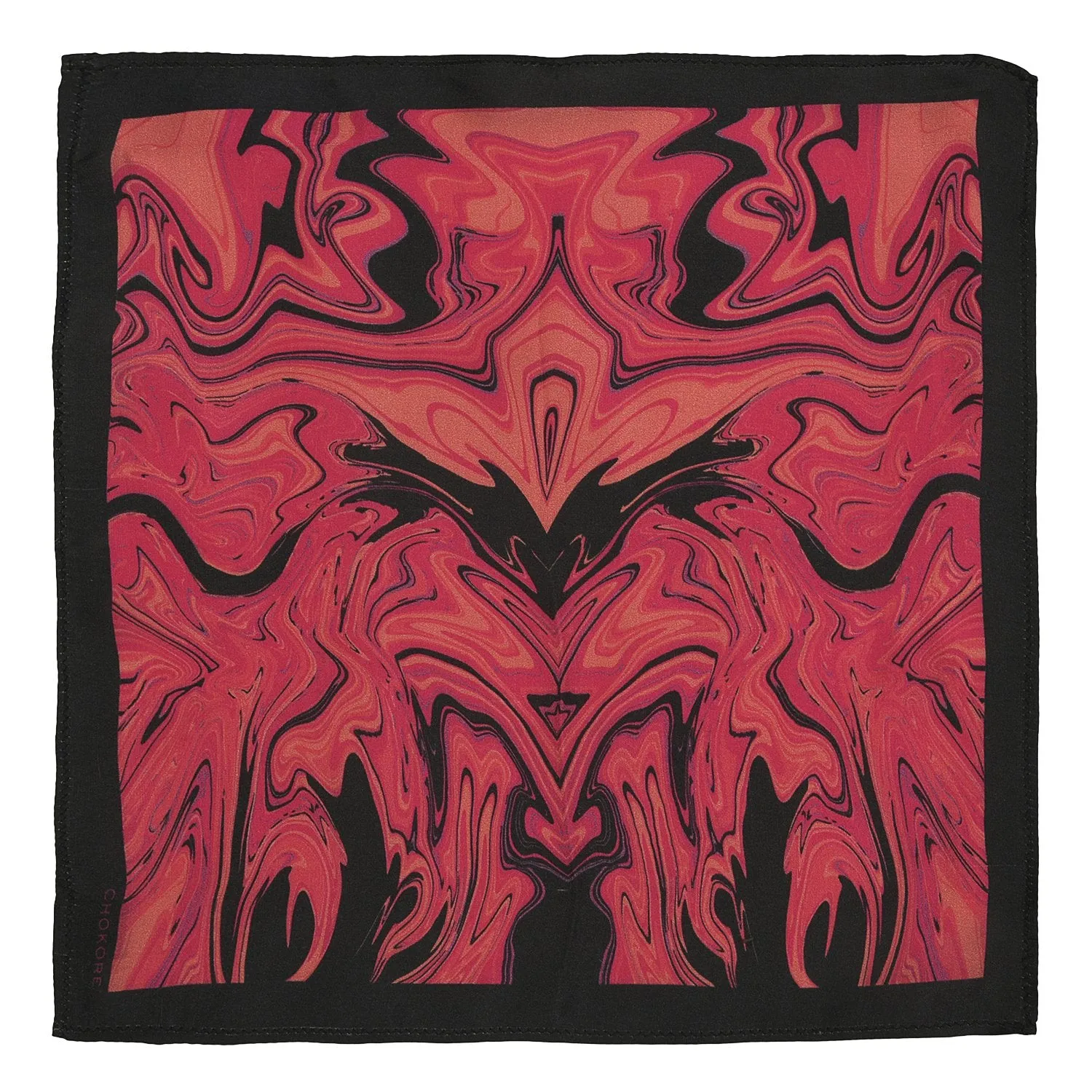 Chokore Magenta Silk Pocket Square from the Marble Design range