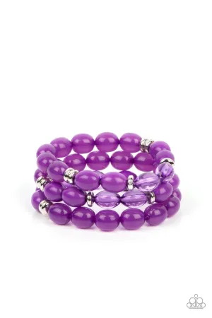 Coastal Coastin Purple Bracelet - Paparazzi Accessories