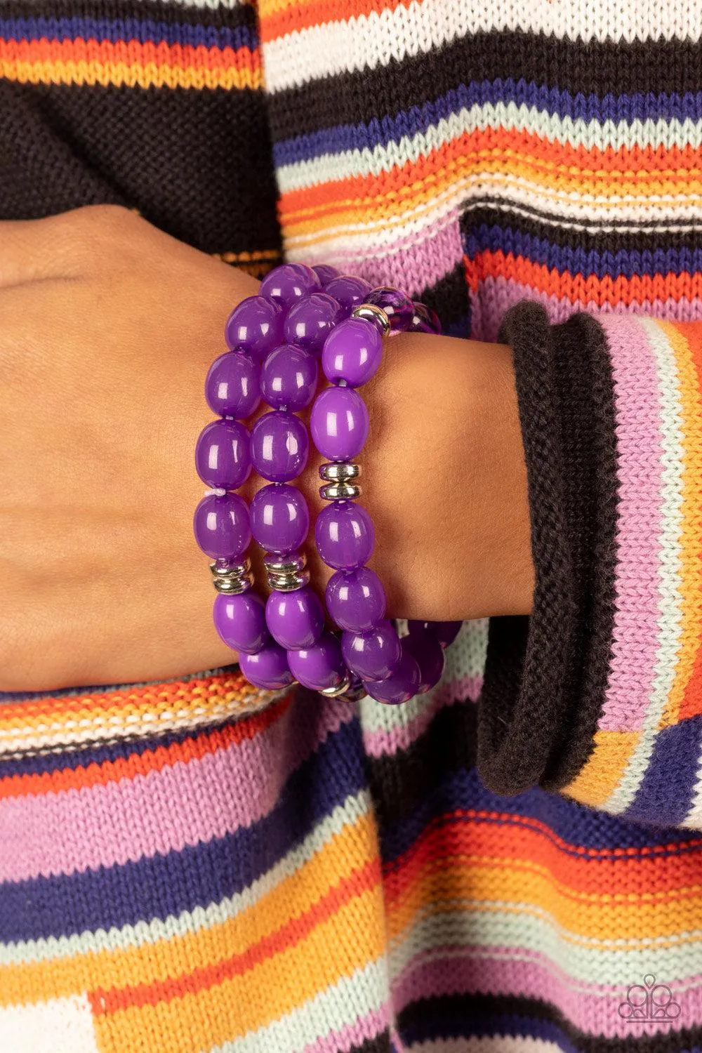 Coastal Coastin Purple Bracelet - Paparazzi Accessories