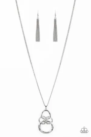 Courageous Contour Silver Necklace - Paparazzi Accessories