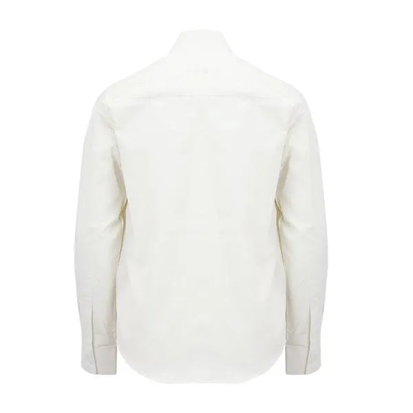 CREAM LONG SLEEVE PLEATED BOYS WING COLAR SHIRT