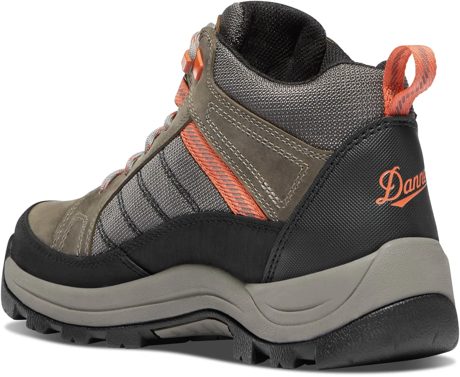 Danner Womens Riverside 4.5in ST Gray/Orange Leather Work Shoes