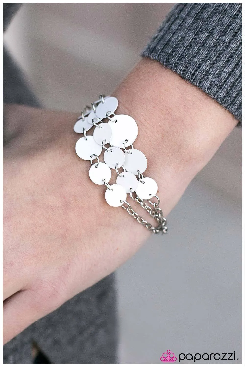 Disco Fever White Bracelet - Paparazzi Accessories