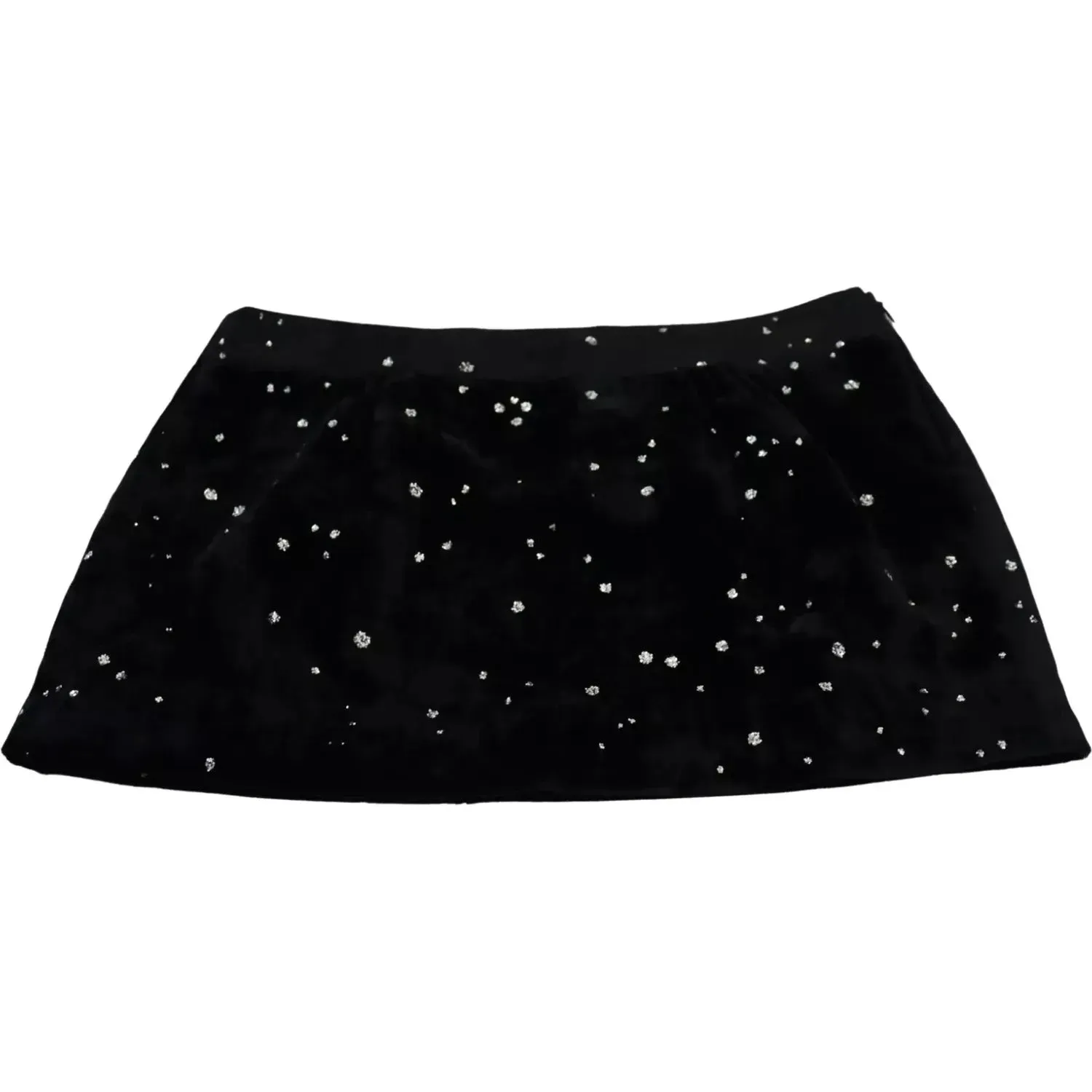 Dsquared² Black Embellished Mid Waist A-line Mini Skirt