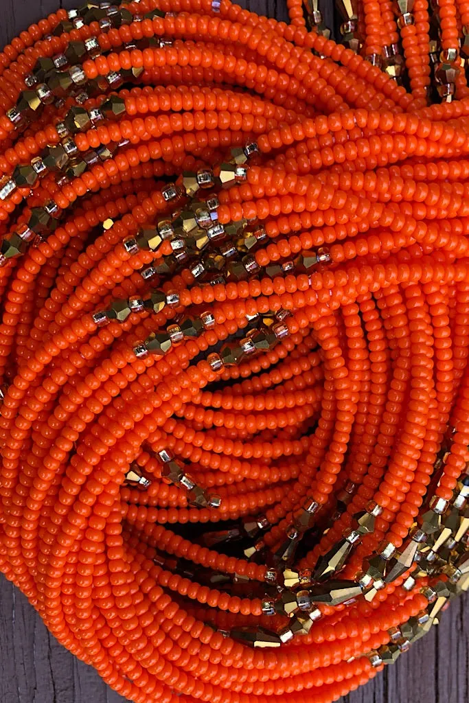 Extended Length 60 Inch Sunset Tie On Waist Beads