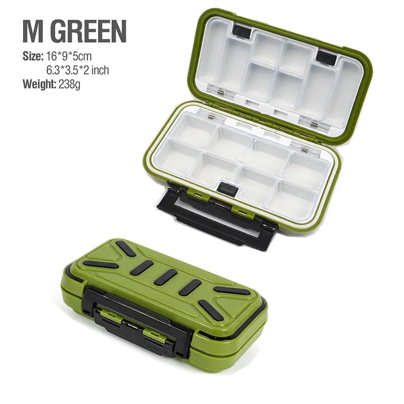 Fishing Waterproof Fishing Tackle Box Double-Sided Opening and Closing Bait Box Multifunctional Hook and Bait Accessory Box