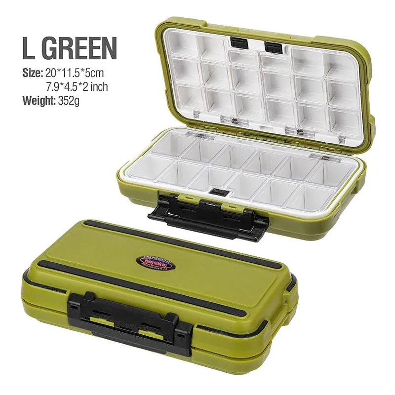 Fishing Waterproof Fishing Tackle Box Double-Sided Opening and Closing Bait Box Multifunctional Hook and Bait Accessory Box