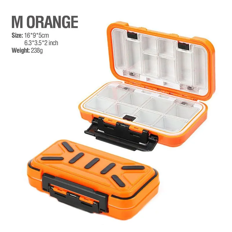 Fishing Waterproof Fishing Tackle Box Double-Sided Opening and Closing Bait Box Multifunctional Hook and Bait Accessory Box