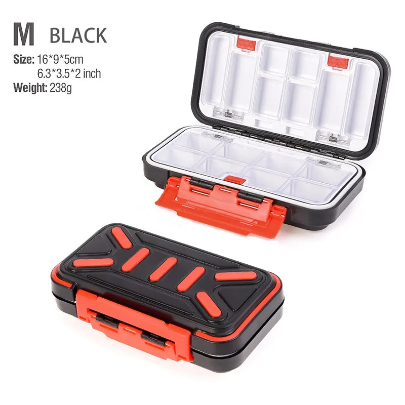 Fishing Waterproof Fishing Tackle Box Double-Sided Opening and Closing Bait Box Multifunctional Hook and Bait Accessory Box