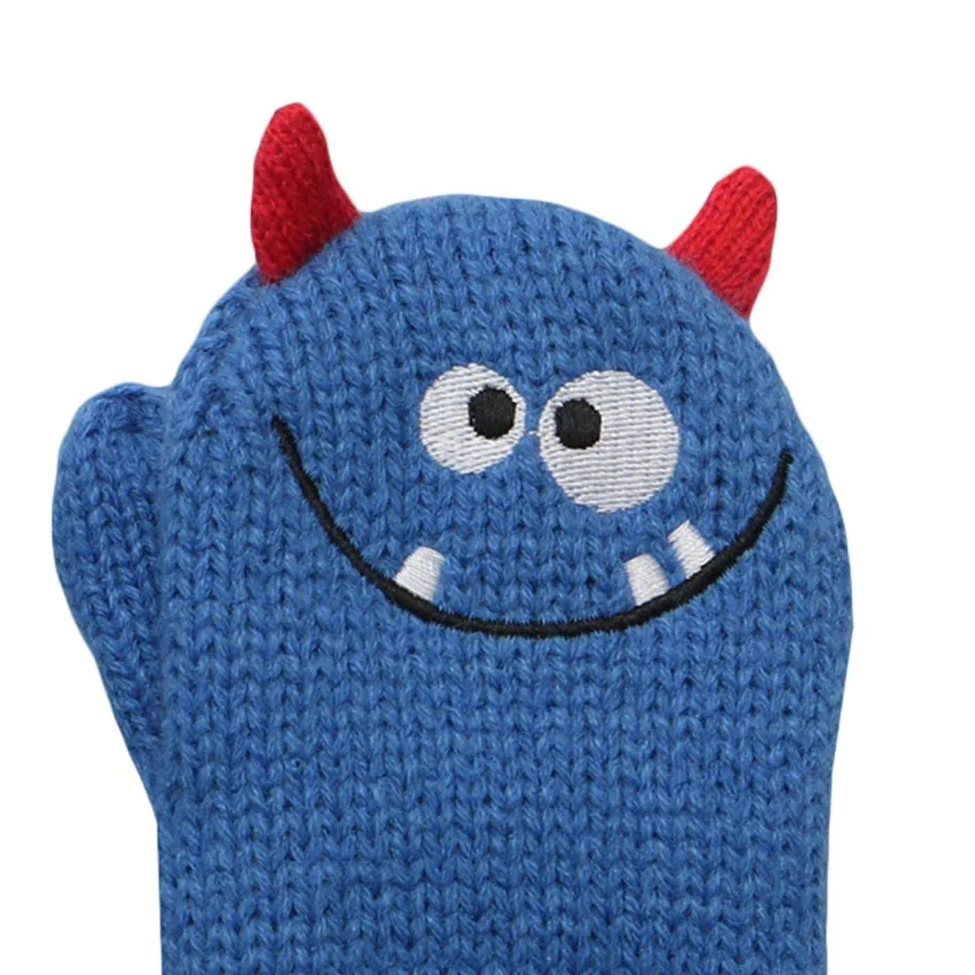 Flapjack Kids Baby Knitted Mittens - Monster, 0-2Y