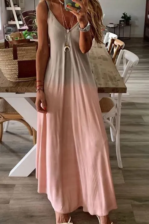 Gradient Slip Maxi Dress