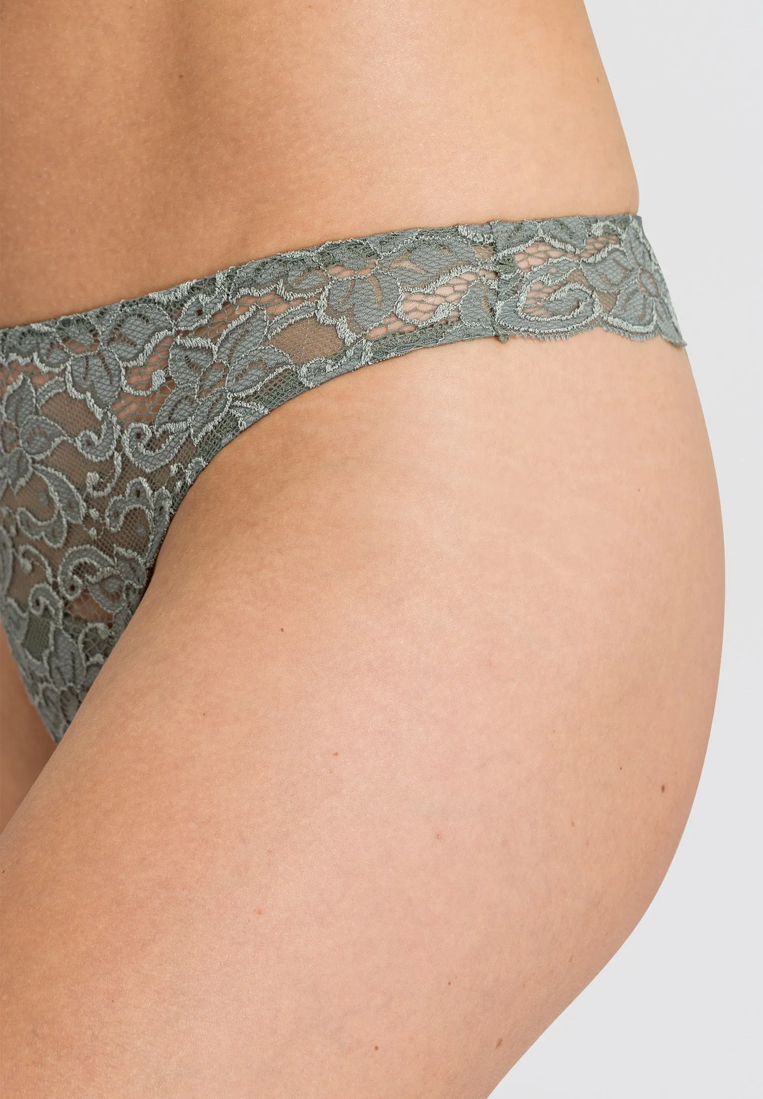 Luxury Moments Thong | Antique Green 71507-2668