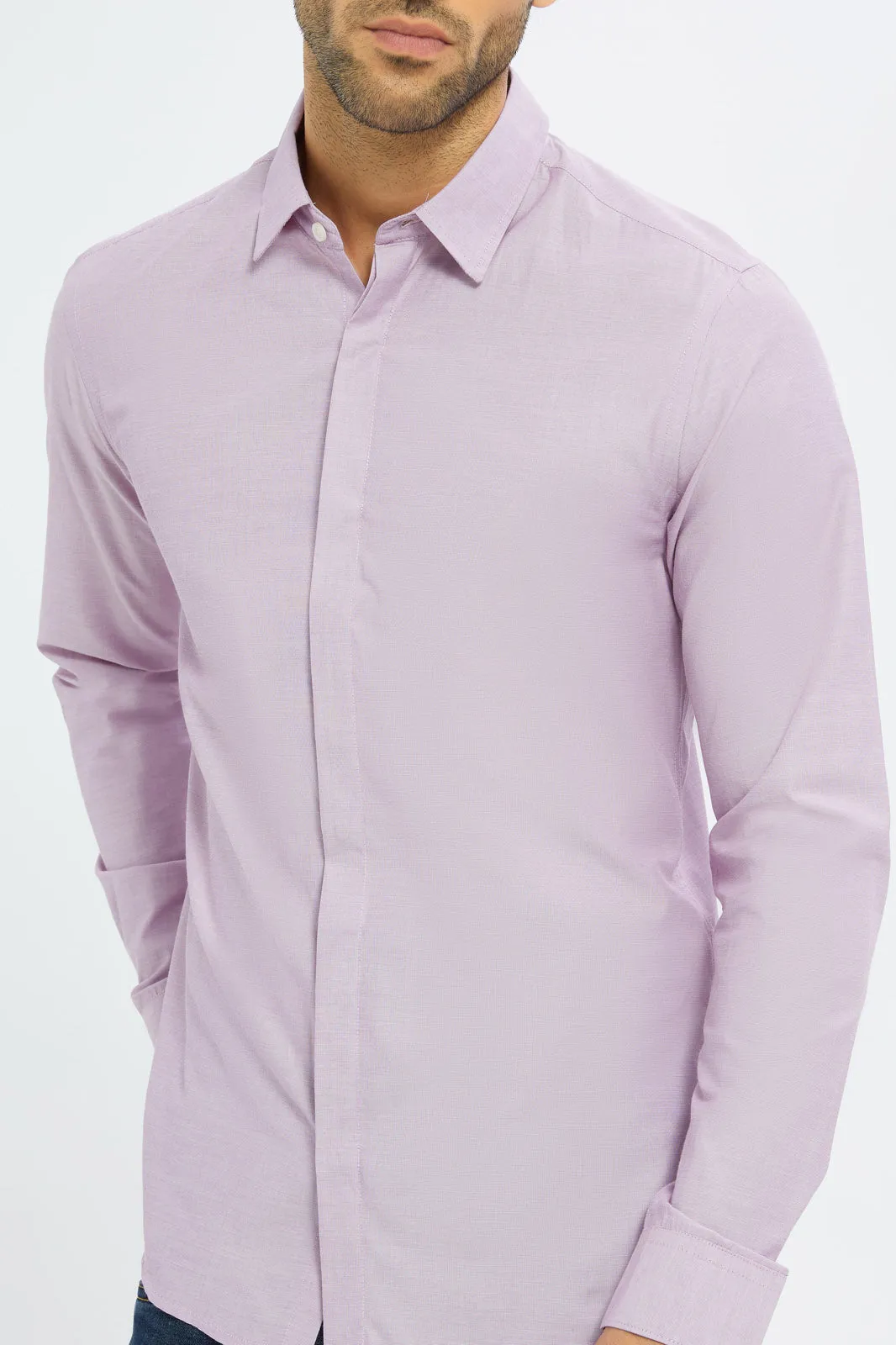 Men Purple  Formal Shirt