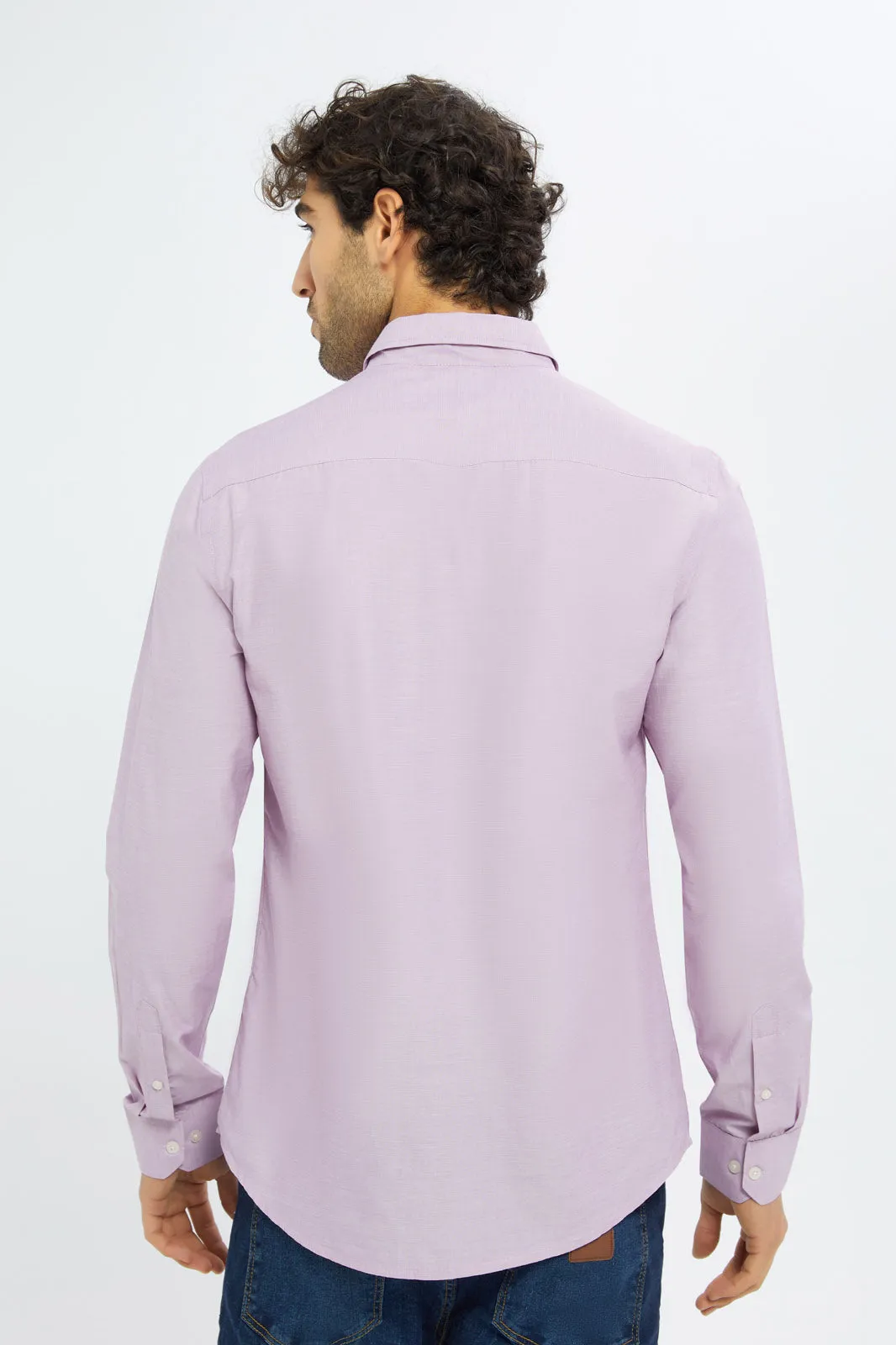 Men Purple  Formal Shirt