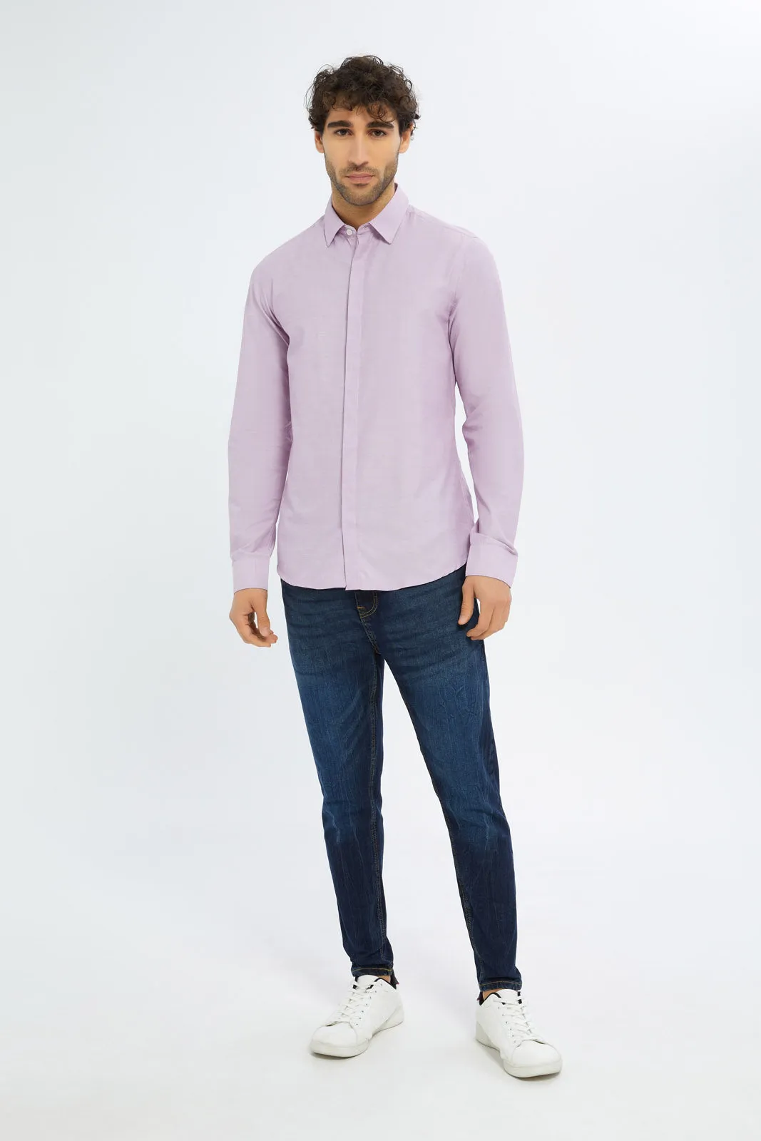 Men Purple  Formal Shirt