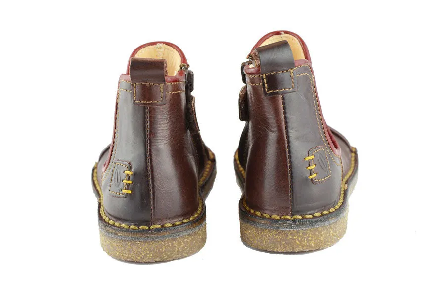 Ocra Boys Brown & Chilli Red Chelsea Boot