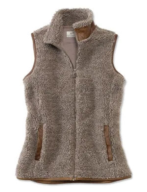 Orvis Women's Stowe Cozy Fleece Vest/Moss Brown