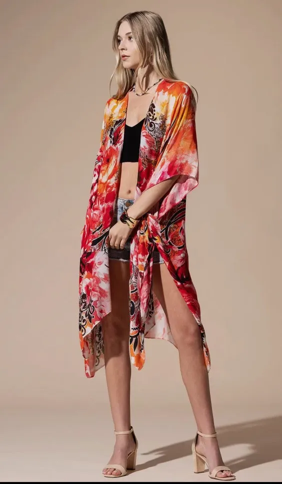 Outerwear - Chocolate Cosmos Kimono