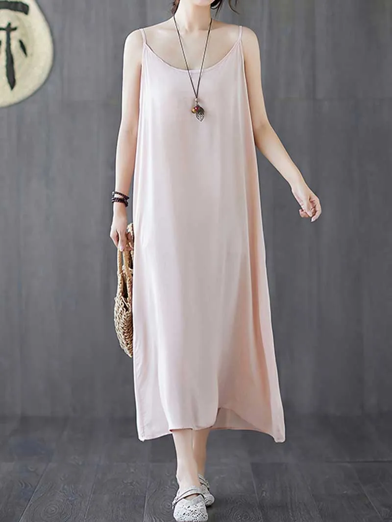 Plain Cotton Slip Dress