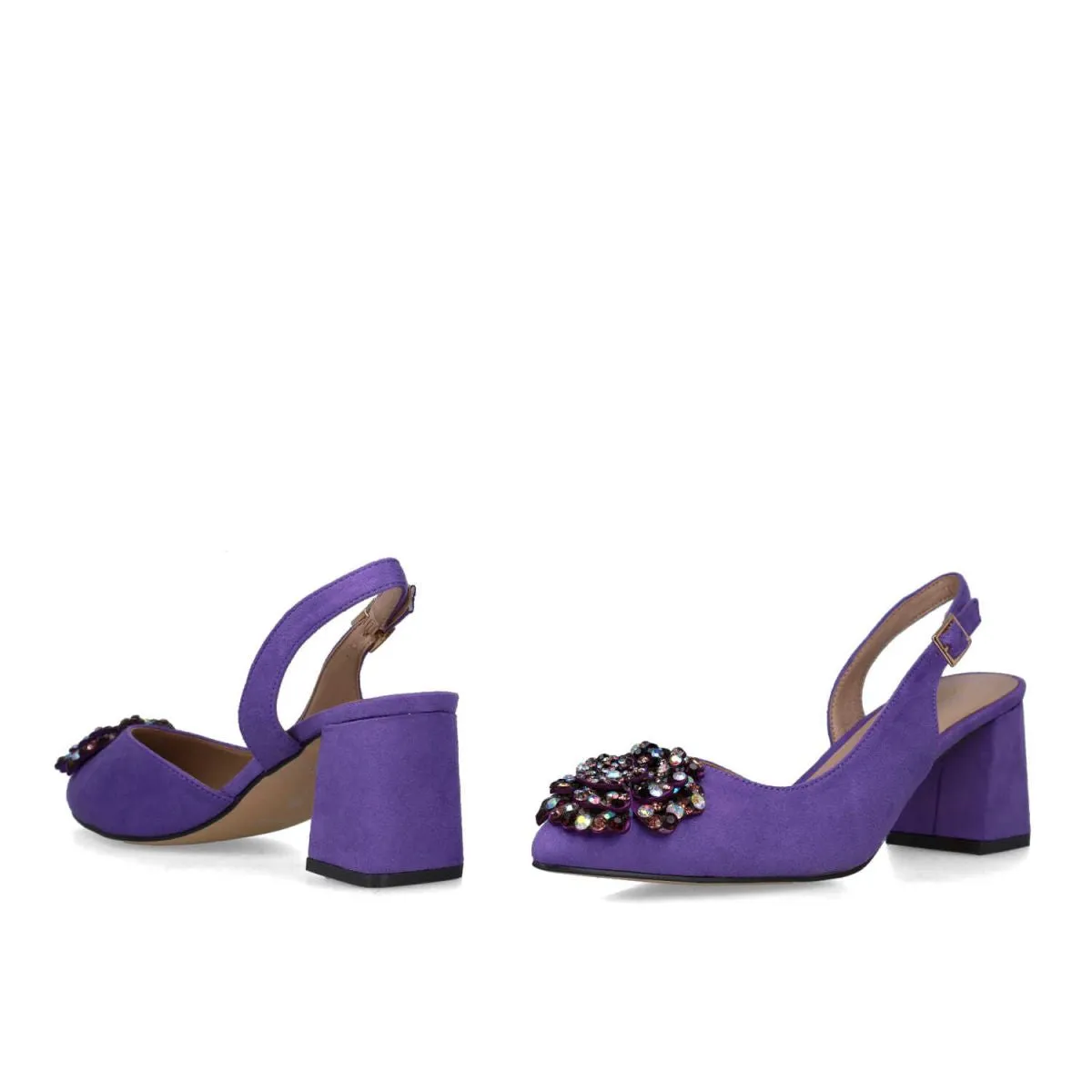 Puppis Purple Slingbacks by Menbur