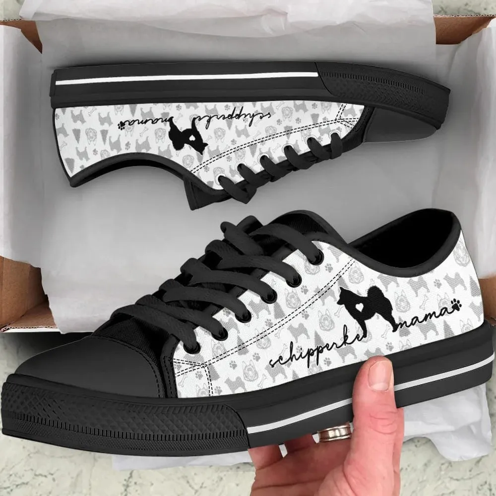 Schipperke Low Top Shoes - Dog Walking Shoes Men Women, Dog Printed Shoes, Canvas Shoes For Men, Women