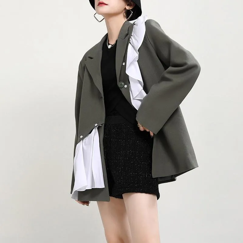 Tomoni Long Sleeve Irregular Blazer