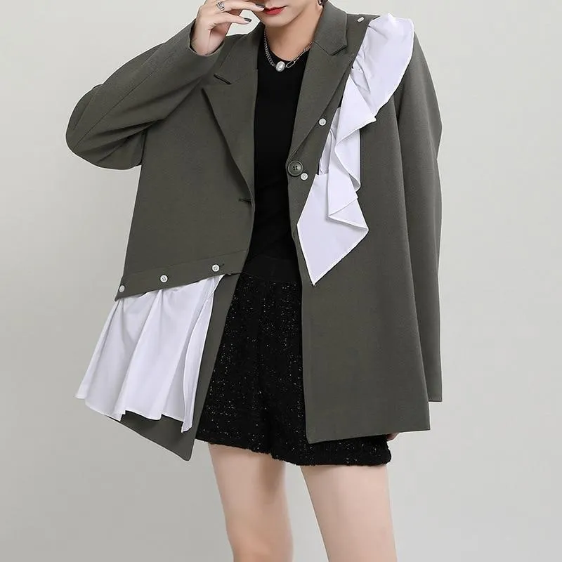 Tomoni Long Sleeve Irregular Blazer