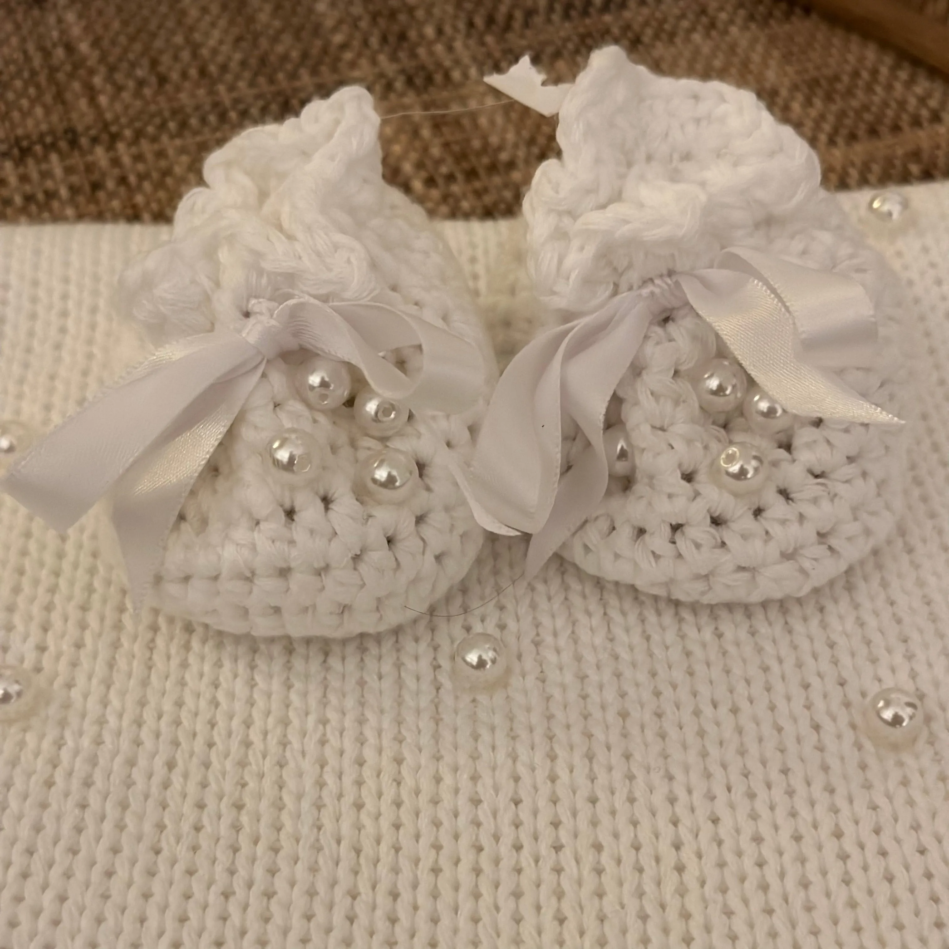 White Pearl Crochet Accessories