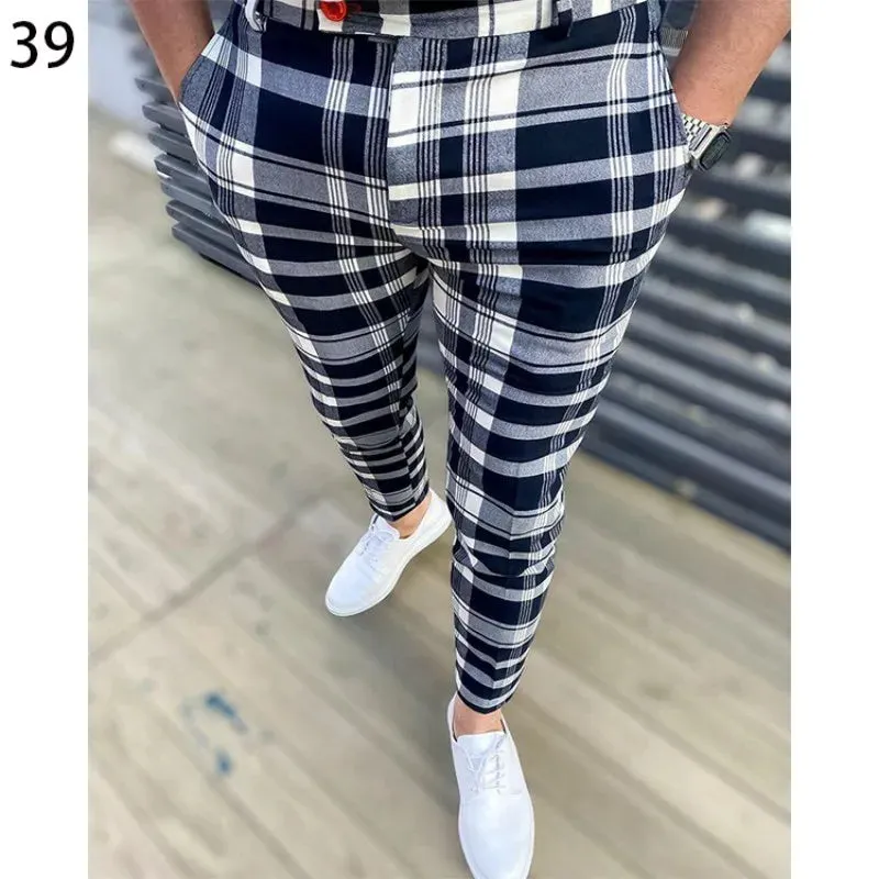 Wiaofellas  -  Colorful Formal Straight Leg Pants For Men's Clothing Fashionable Temperament Office Suit Pants Men's Business Casual Pants MA2