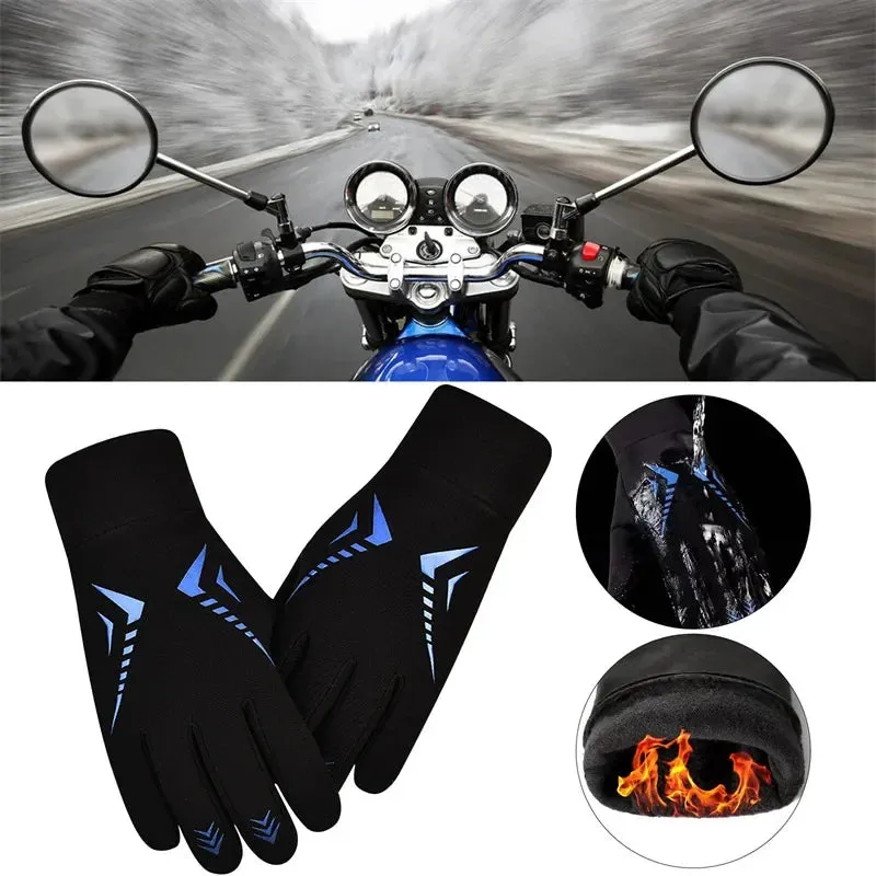 Winter Gloves Women's Bicycle Warm Fleece Anti-cold Waterproof Bicycle