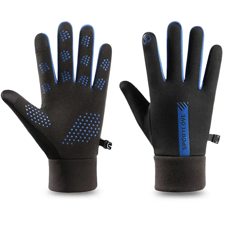 Winter Gloves Women's Bicycle Warm Fleece Anti-cold Waterproof Bicycle