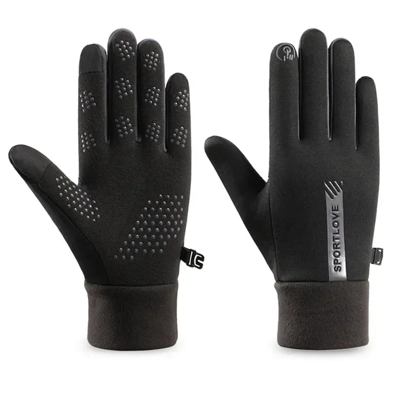 Winter Gloves Women's Bicycle Warm Fleece Anti-cold Waterproof Bicycle